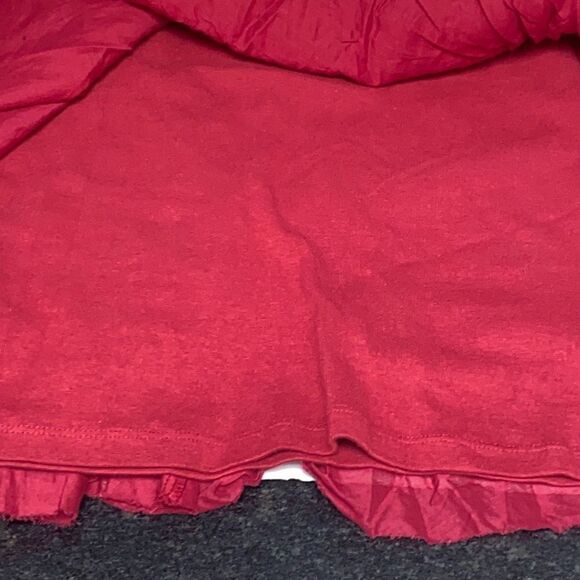 New w/out tags Free People Rose Red Beaded Dress flutter trim XS - Picture 12 of 16